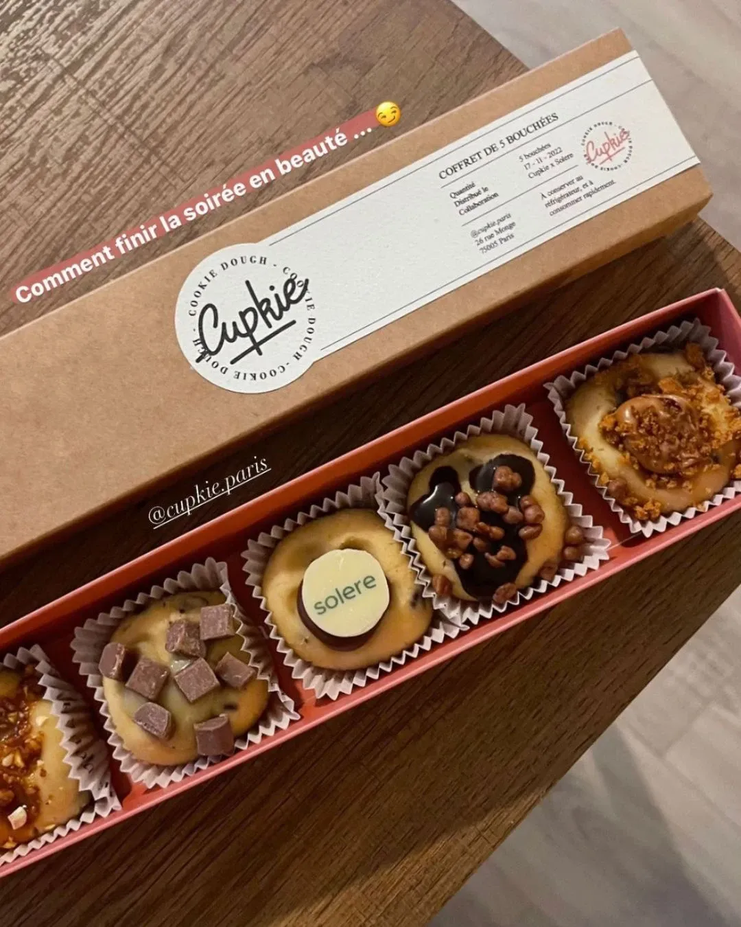 Coffret de 5 bouchées Cupkie x Solere